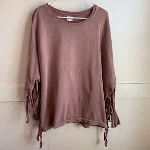 Emberley Mauve Boho Tie Sweatshirt